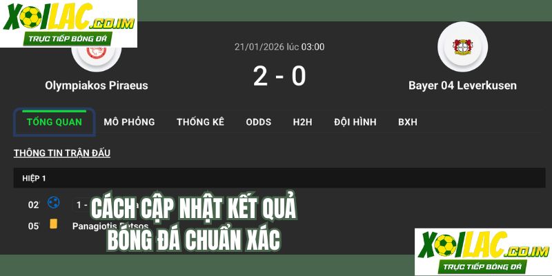 Cách cập nhật kết quả bóng đá chuẩn xác